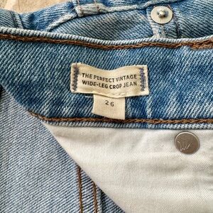 Madewell Light Blue Vintage Wide-Leg Crop Jeans